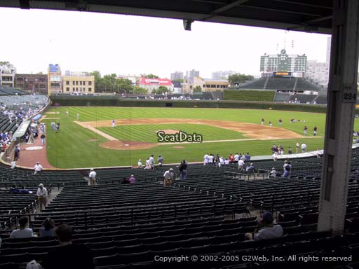 Seat view from section 224 at Wrigley Field, home of the Chicago Cubs