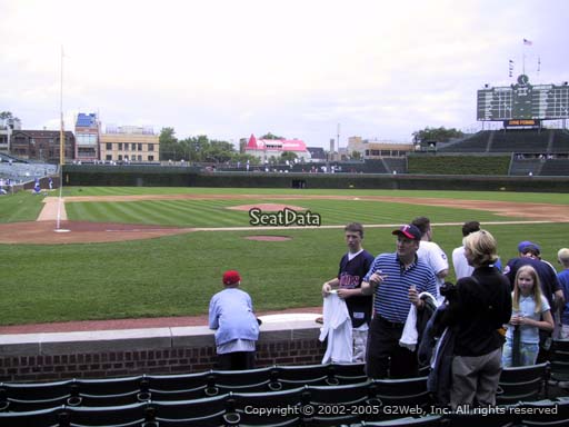 Seat view from section 25 at Wrigley Field, home of the Chicago Cubs