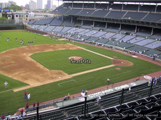 Seat view from section 409 at Wrigley Field, home of the Chicago Cubs
