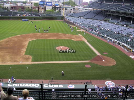 Seat view from section 413 at Wrigley Field, home of the Chicago Cubs