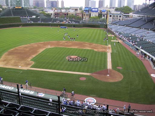 Seat view from section 416 at Wrigley Field, home of the Chicago Cubs