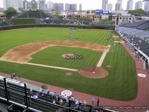 Seat view from section 417 at Wrigley Field, home of the Chicago Cubs
