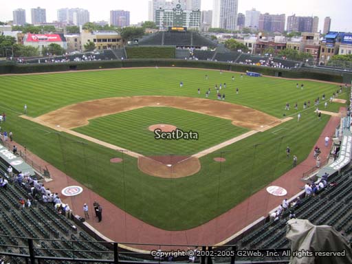 Seat view from section 420 at Wrigley Field, home of the Chicago Cubs