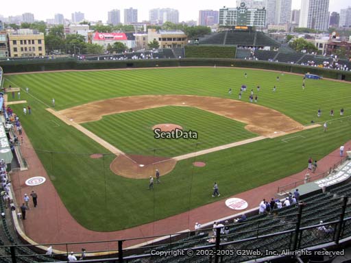 Seat view from section 422 at Wrigley Field, home of the Chicago Cubs