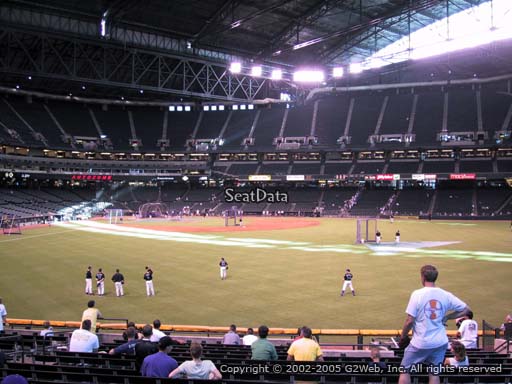 Seat view from section 102 at Chase Field, home of the Arizona Diamondbacks