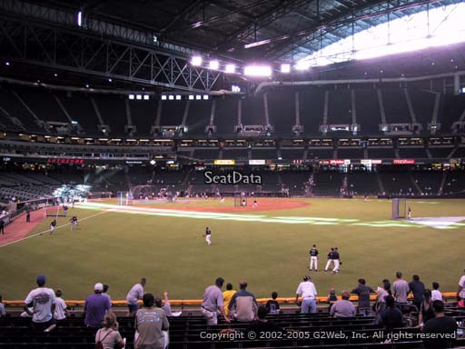 Seat view from section 104 at Chase Field, home of the Arizona Diamondbacks