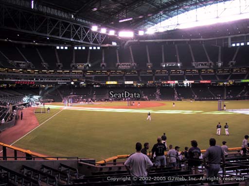 Seat view from section 105 at Chase Field, home of the Arizona Diamondbacks