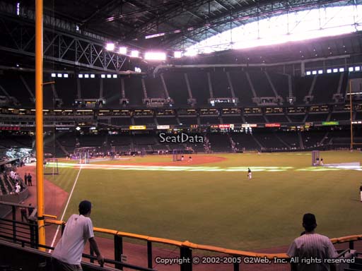 Seat view from section 106 at Chase Field, home of the Arizona Diamondbacks