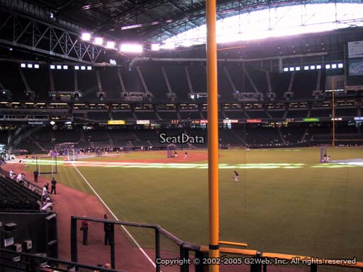 Seat view from section 107 at Chase Field, home of the Arizona Diamondbacks