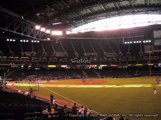 Seat view from section 108 at Chase Field, home of the Arizona Diamondbacks