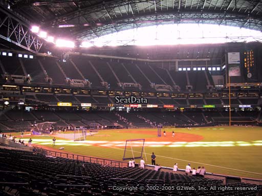 Seat view from section 111 at Chase Field, home of the Arizona Diamondbacks