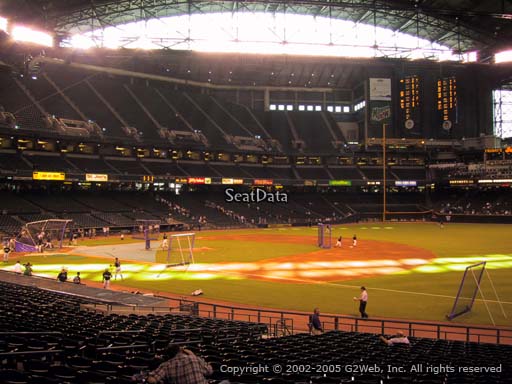 Seat view from section 113 at Chase Field, home of the Arizona Diamondbacks