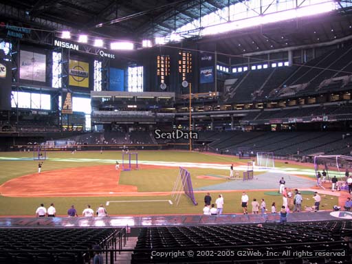 Seat view from section 128 at Chase Field, home of the Arizona Diamondbacks