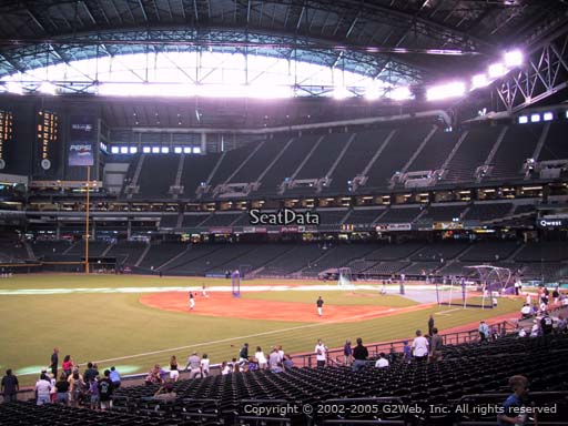 Seat view from section 133 at Chase Field, home of the Arizona Diamondbacks
