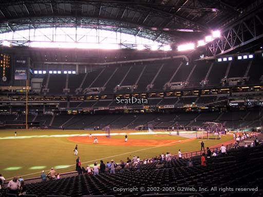 Seat view from section 134 at Chase Field, home of the Arizona Diamondbacks