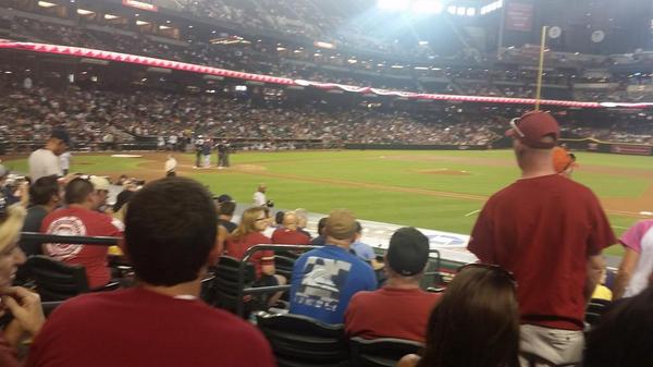 Seat view from section E at Chase Field, home of the Arizona Diamondbacks
