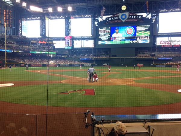 Seat view from section I at Chase Field, home of the Arizona Diamondbacks