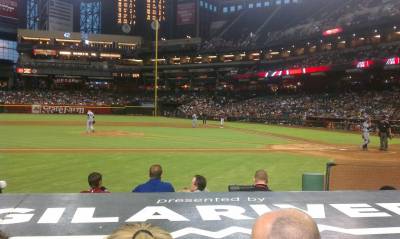 Seat view from section N at Chase Field, home of the Arizona Diamondbacks