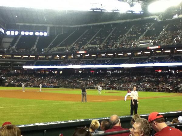 Seat view from section S at Chase Field, home of the Arizona Diamondbacks
