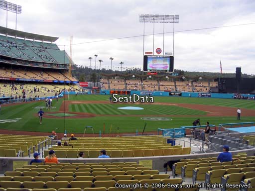 Seat view from field box section 10 at Dodger Stadium, home of the Los Angeles Dodgers