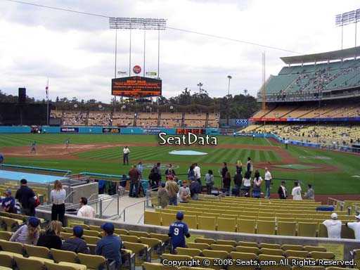 Seat view from field box section 11 at Dodger Stadium, home of the Los Angeles Dodgers