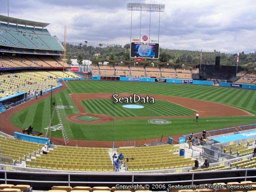 Seat view from loge box section 116 at Dodger Stadium, home of the Los Angeles Dodgers