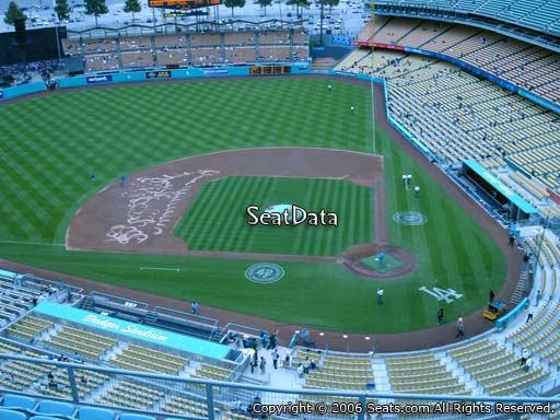 Seat view from top deck section 11 at Dodger Stadium, home of the Los Angeles Dodgers
