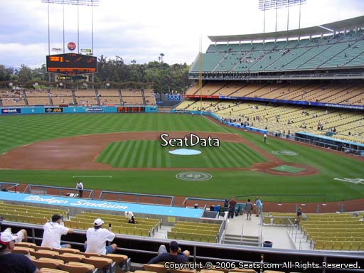 Seat view from loge box section 127 at Dodger Stadium, home of the Los Angeles Dodgers