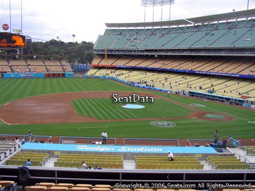 Seat view from loge box section 133 at Dodger Stadium, home of the Los Angeles Dodgers