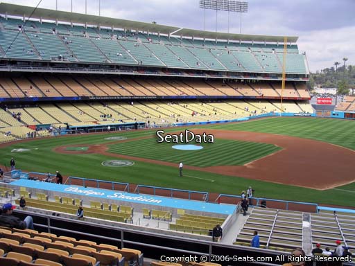 Seat view from loge box section 140 at Dodger Stadium, home of the Los Angeles Dodgers