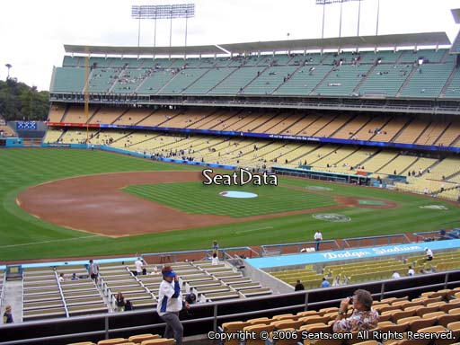 Seat view from loge box section 143 at Dodger Stadium, home of the Los Angeles Dodgers