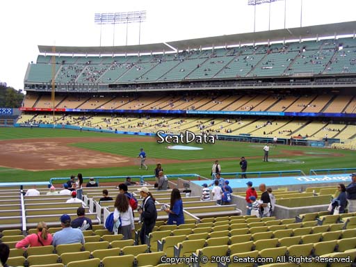 Seat view from club section 29 at Dodger Stadium, home of the Los Angeles Dodgers