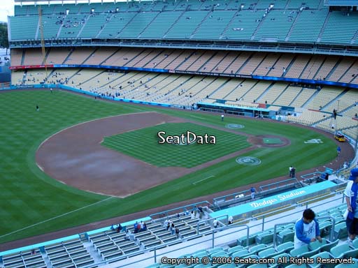 Seat view from reserve section 31 at Dodger Stadium, home of the Los Angeles Dodgers