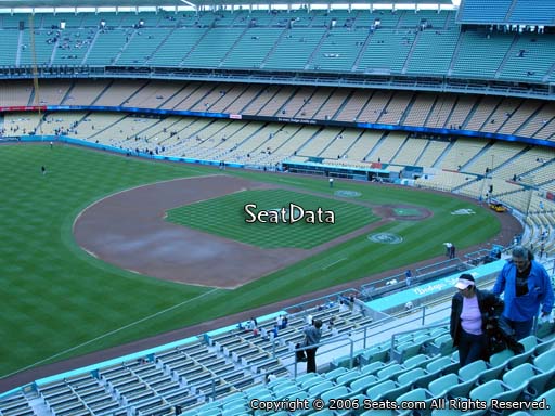 Seat view from reserve section 35 at Dodger Stadium, home of the Los Angeles Dodgers