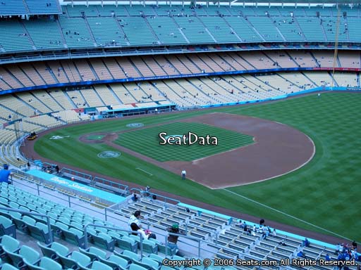Seat view from reserve section 36 at Dodger Stadium, home of the Los Angeles Dodgers