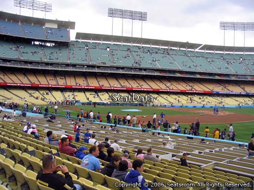 Seat view from club section 38 at Dodger Stadium, home of the Los Angeles Dodgers