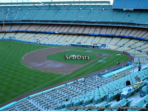 Seat view from reserve section 39 at Dodger Stadium, home of the Los Angeles Dodgers