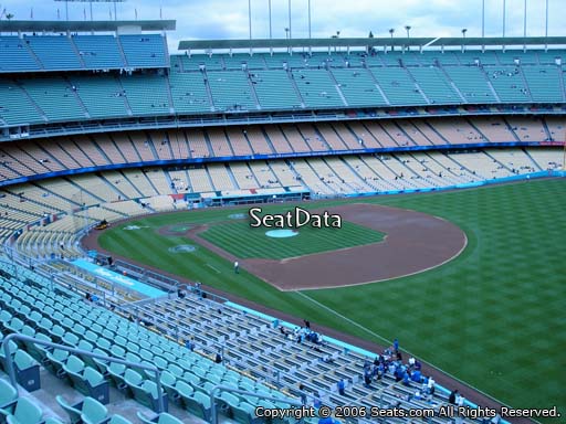 Seat view from reserve section 44 at Dodger Stadium, home of the Los Angeles Dodgers