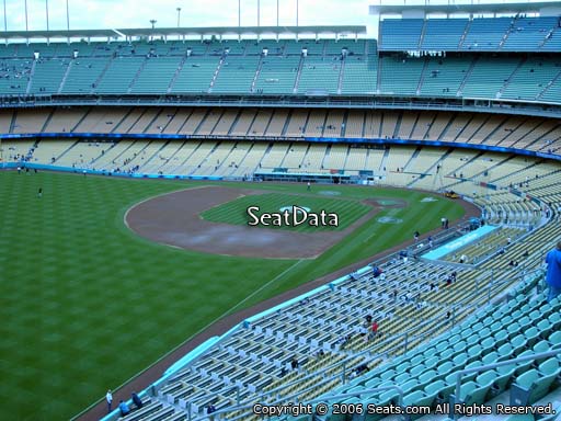 Seat view from reserve section 47 at Dodger Stadium, home of the Los Angeles Dodgers