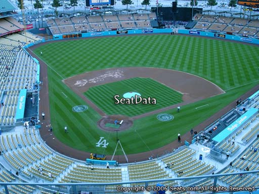 Seat view from top deck section 4 at Dodger Stadium, home of the Los Angeles Dodgers