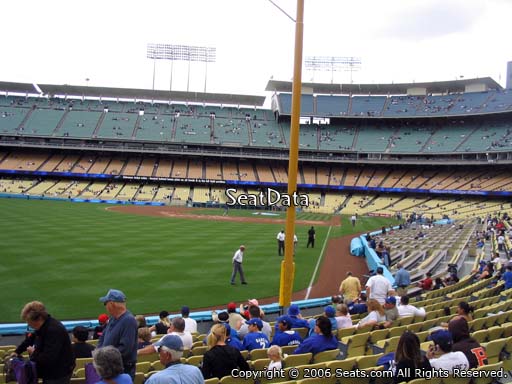 Seat view from field box section 51 at Dodger Stadium, home of the Los Angeles Dodgers