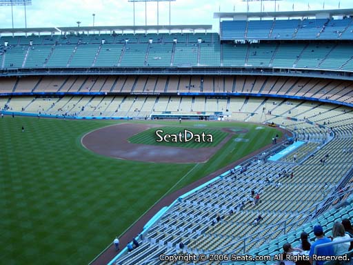 Seat view from reserve section 51 at Dodger Stadium, home of the Los Angeles Dodgers