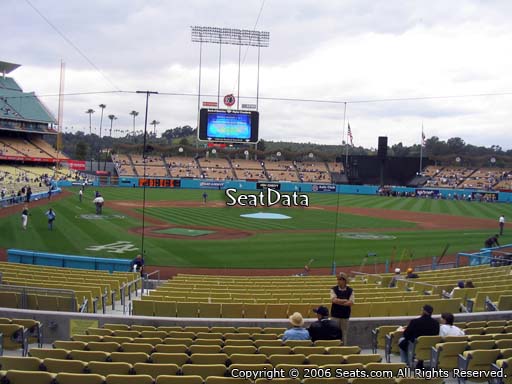 Seat view from field box section 6 at Dodger Stadium, home of the Los Angeles Dodgers