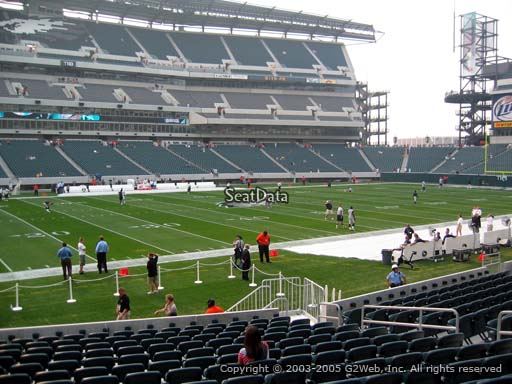 Seat view from section 117 at Lincoln Financial Field, home of the Philadelphia Eagles