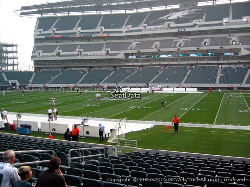 Seat view from section 122 at Lincoln Financial Field, home of the Philadelphia Eagles