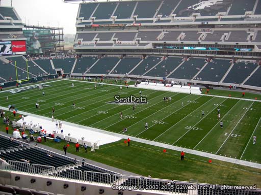 Seat view from club section 25 at Lincoln Financial Field, home of the Philadelphia Eagles