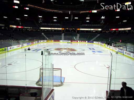 Seat view from section 104 at Scotiabank Saddledome, home of the Calgary Flames