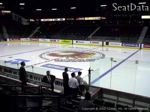 Seat view from section 110 at Scotiabank Saddledome, home of the Calgary Flames