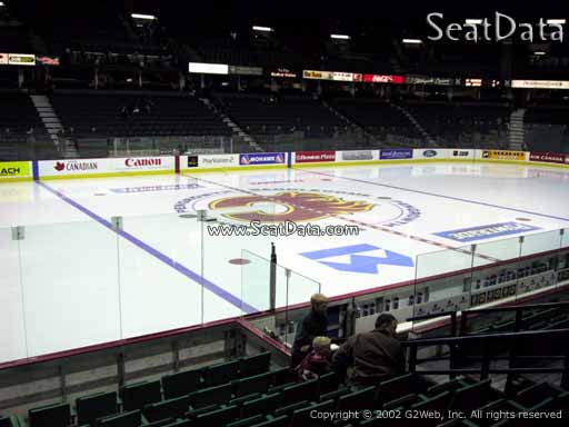 Seat view from section 119 at Scotiabank Saddledome, home of the Calgary Flames