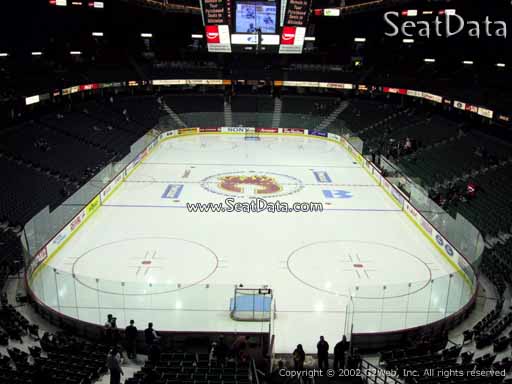 Seat view from section 205 at Scotiabank Saddledome, home of the Calgary Flames